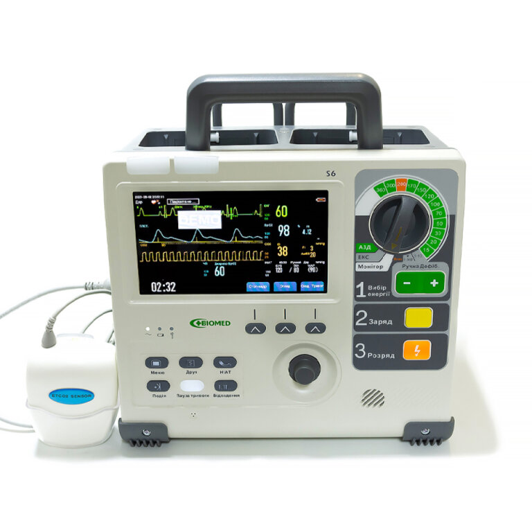 Дефібрилятор-монітор S6 з модулем капнографії