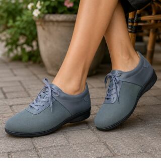 Обувь женская анатомическая Ortomedica 0224-5-11 при выступающей «косточке» на ноге, серая