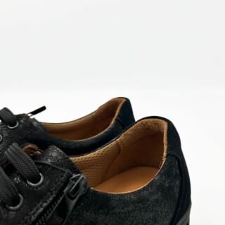 Анатомические женские кроссовки Softmode 2509 кожаные, черные