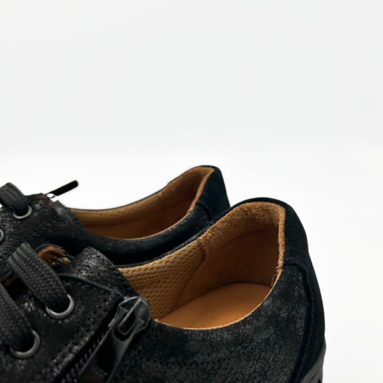 Анатомические женские кроссовки Softmode 2509 кожаные, черные