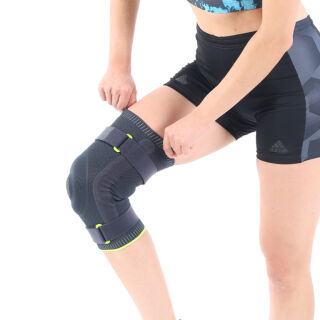 Бандаж на колінний суглоб еластичний Ortomedica REF-703 з силіконовим кільцем, поліцентричним шарніром, додаткова фіксація