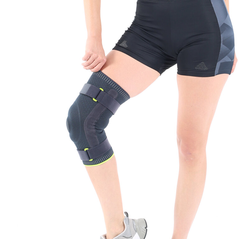 Бандаж на колінний суглоб еластичний Ortomedica REF-703 з силіконовим кільцем, поліцентричним шарніром, додаткова фіксація