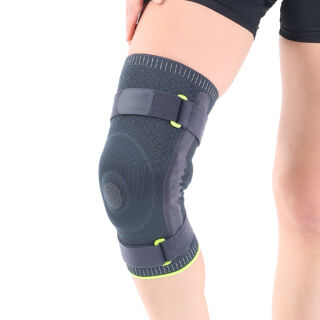 Бандаж на колінний суглоб еластичний Ortomedica REF-703 з силіконовим кільцем, поліцентричним шарніром, додаткова фіксація