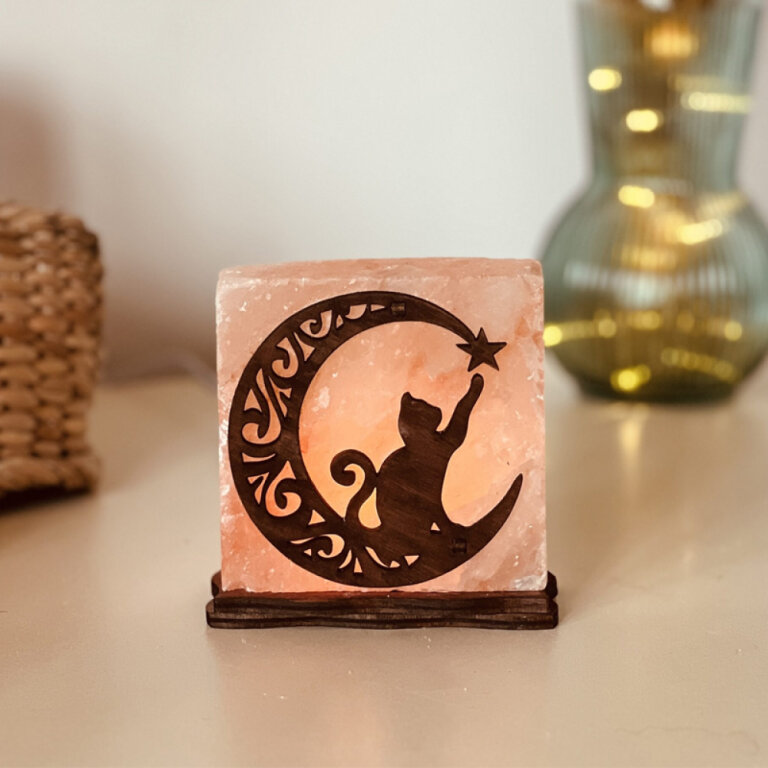 Солевая лампа "Котик со звездой" 1кг