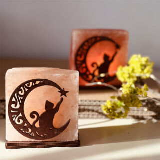 Солевая лампа "Котик со звездой" 1кг