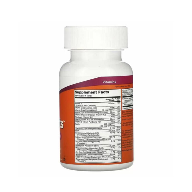 Вітаміни NOW DAILY VITS MULTI мультивітамінний комплекс у таблетках №30