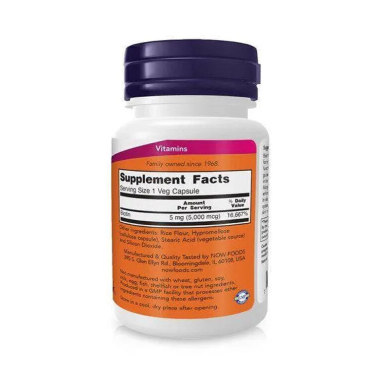 Вітаміни NOW БІОТИН 5000 мкг у капсулах №30