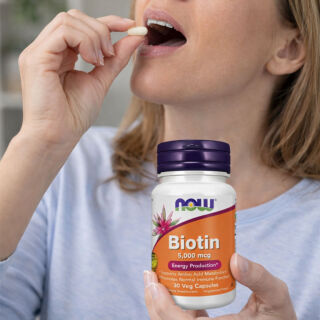 Вітаміни NOW БІОТИН 5000 мкг у капсулах №30