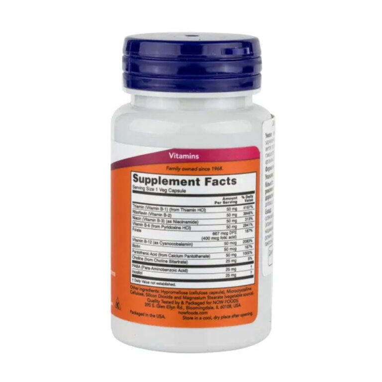 Вітаміни NOW В-50 КОМПЛЕКС підтримка ЦНС у капсулах №30
