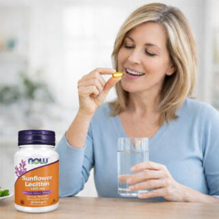 Вітаміни NOW ЛЕЦИТИН СОНЯШНИКОВИЙ 1200 мг у м'яких капсулах №30