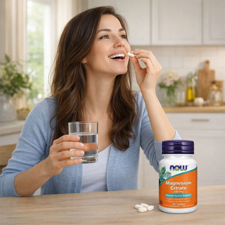 Витамины NOW МАГНИЯ ЦИТРАТ 200 мг в таблетках №30