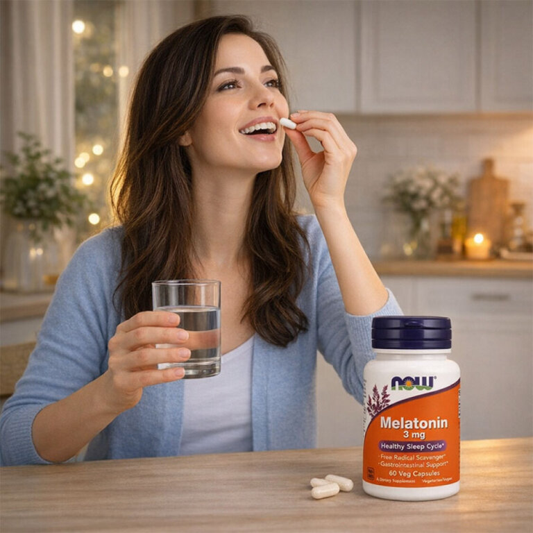 Вітаміни NOW МЕЛАТОНІН 3 мг у капсулах №30