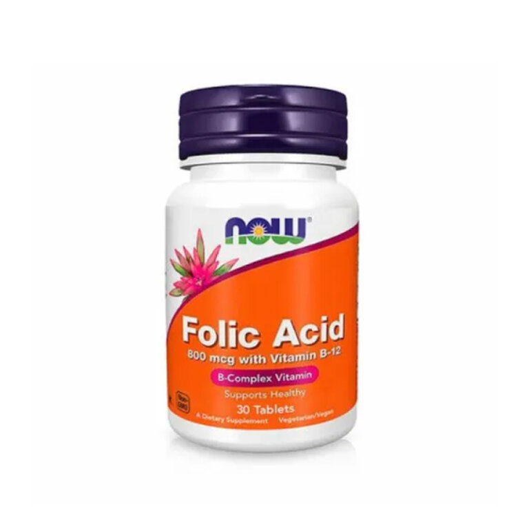 Вітаміни NOW ФОЛІЄВА КИСЛОТА 800 мкг у таблетках №30
