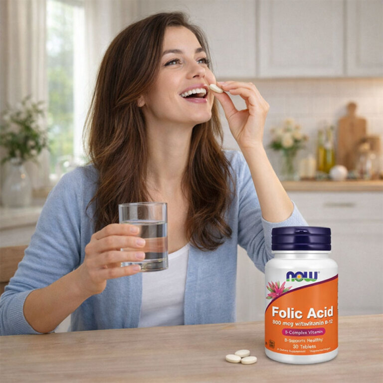 Вітаміни NOW ФОЛІЄВА КИСЛОТА 800 мкг у таблетках №30