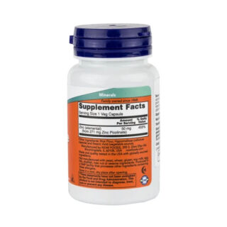 Вітаміни NOW ЦИНК ПІКОЛІНАТ 50 мг у капсулах №60