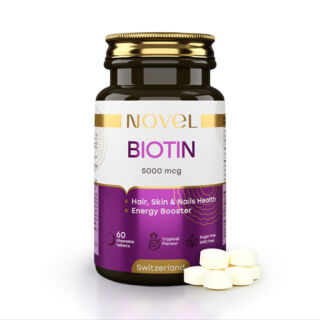 Вітаміни жувальні NOVEL Біотин 5000 мкг №60