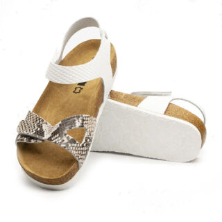 Босоножки женские Leon 4300 белая змея