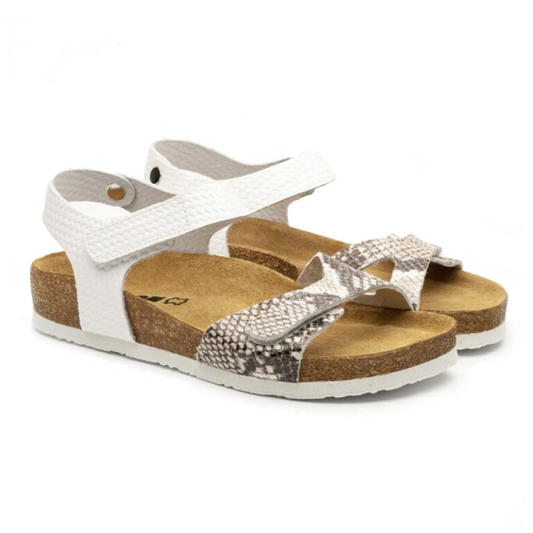 Босоножки женские Leon 4300 белая змея