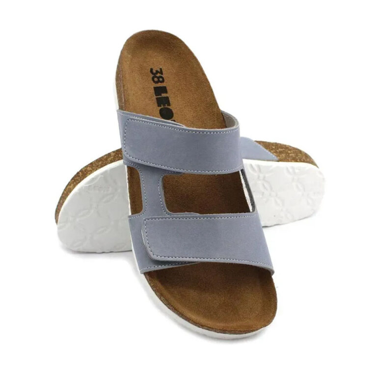 Шлепанцы женские Leon 4051 голубой орландо