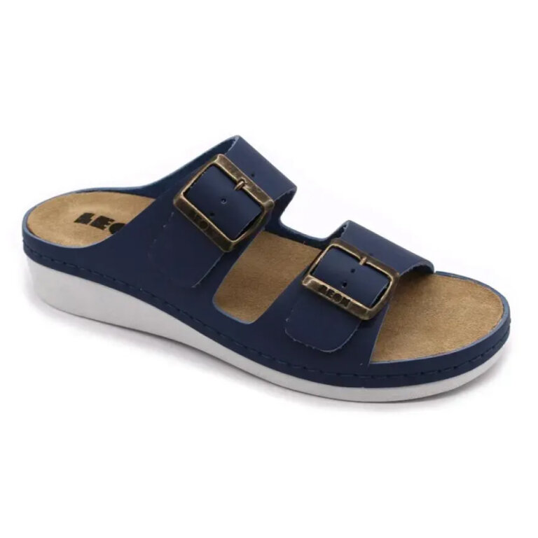 Шлепанцы женские Leon 5012 синий бакар