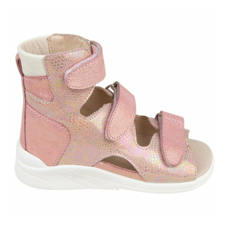УЦЕНКА! Лечебные ортопедические босоножки Ortofoot 121 Active S Rose Laser (остатки клея на подошве) размер 19