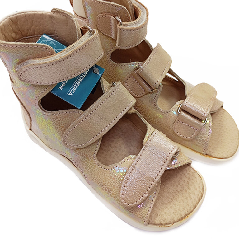 УЦЕНКА! Лечебные ортопедические босоножки Ortofoot 121 Active S Rose Laser (остатки клея на подошве) размер 19