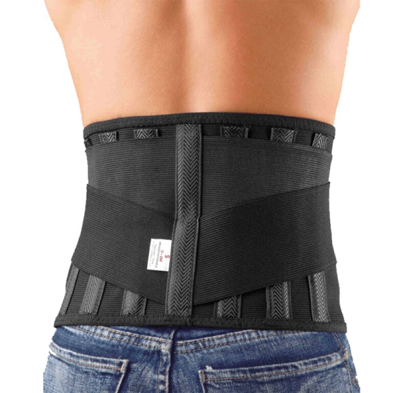 Корсет поясничный полужесткий Реабилитимед «Индустри» И-6М черная сетка