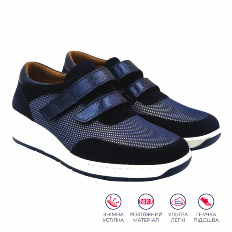 УЦІНКА! Анатомічне взуття для дорослих демісезонне Softmode 1170 синє (один з пари втратив колір) розмір 36