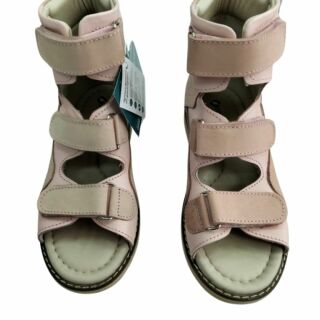 УЦІНКА! Анатомічні босоніжки дитячі Ortomedica 2801 пудрові (один з пари втратив колір) розмір 32