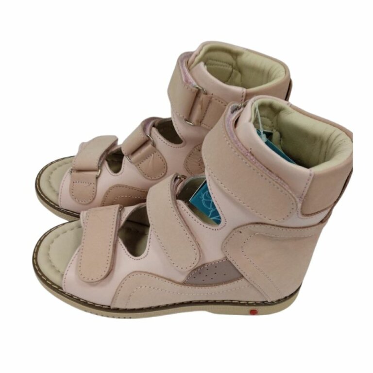 УЦІНКА! Анатомічні босоніжки дитячі Ortomedica 2801 пудрові (один з пари втратив колір) розмір 31