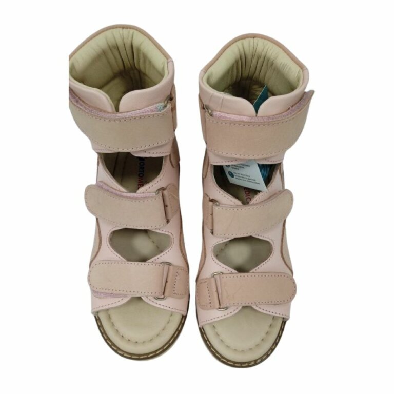 УЦІНКА! Анатомічні босоніжки дитячі Ortomedica 2801 пудрові (один з пари втратив колір) розмір 31
