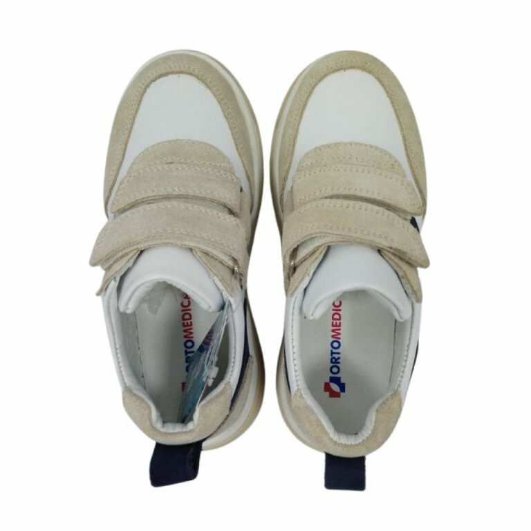 УЦІНКА! Дитячі Анатомічні кросівки Ortomedica ORTM 7 бежево-сині (один з пари втратив колір) розмір 29