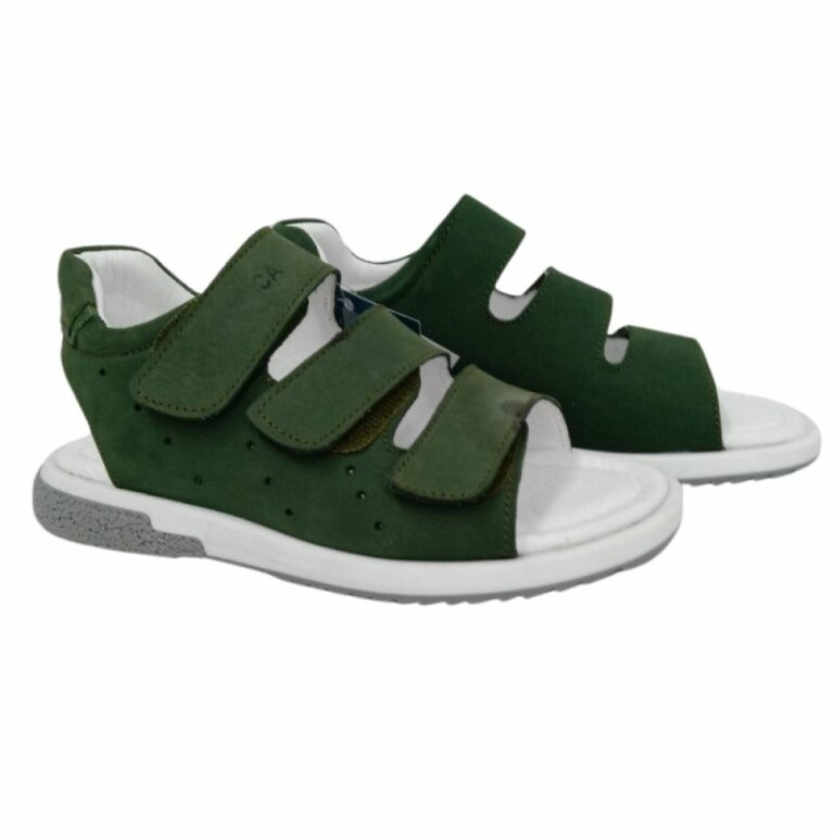 УЦІНКА! Анатомічні босоніжки дитячі Ortomedica 2748 хакі, 3 липучки (пляма клею) розмір 33