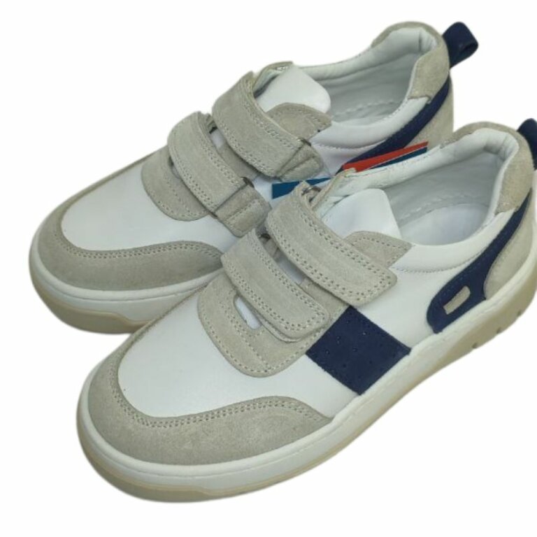 УЦІНКА! Дитячі Анатомічні кросівки Ortomedica ORTM 7 бежево-сині (дефект на носку - дірочки) розмір 33