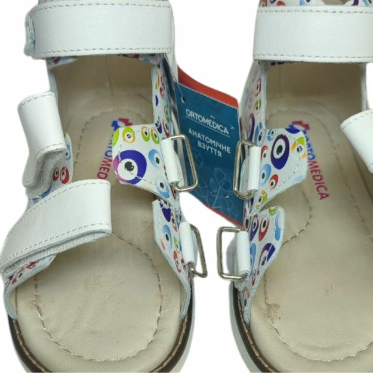 УЦІНКА! Дитячі Анатомічні босоніжки Ortomedica 2804 різнокольорові (дефекти на устілці) розмір 30