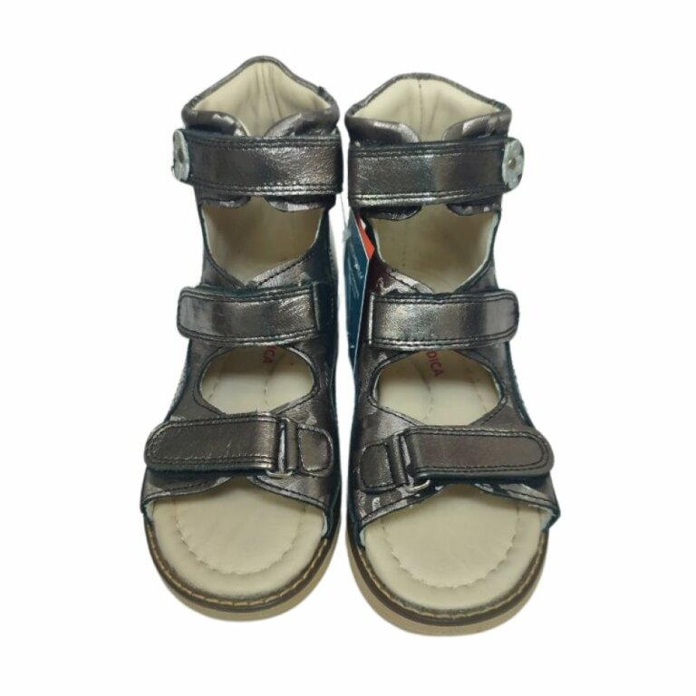 УЦІНКА! Дитячі Анатомічні босоніжки Ortomedica 2800 металік (задня частина взуття відрізняються) розмір 29