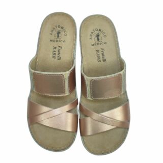 УЦІНКА! Анатомічні шльопанці жіночі Fratelli Babb D-304 бронза (пляма клею) розмір 38