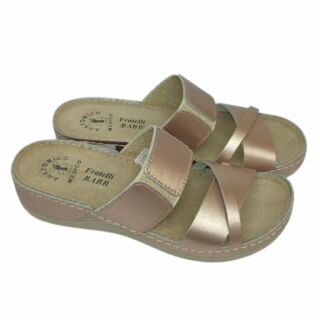 УЦІНКА! Анатомічні шльопанці жіночі Fratelli Babb D-304 бронза (пляма клею) розмір 38