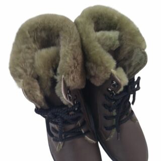 УЦІНКА! Жіночі черевики BERKEMANN DOUNIA, арт. 03612-espreso (хутро втратило колір) розмір 5,5