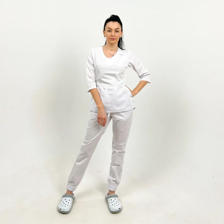 Костюм женский котоновый TopLine Селеста белый 01-106