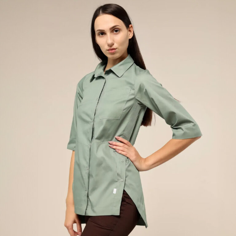 Куртка котонова жіноча TopLine Навара олива 103 (3/4)