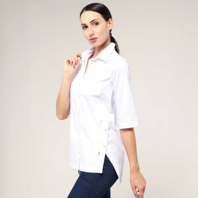 Куртка котонова жіноча TopLine Навара білий 01 (3/4)