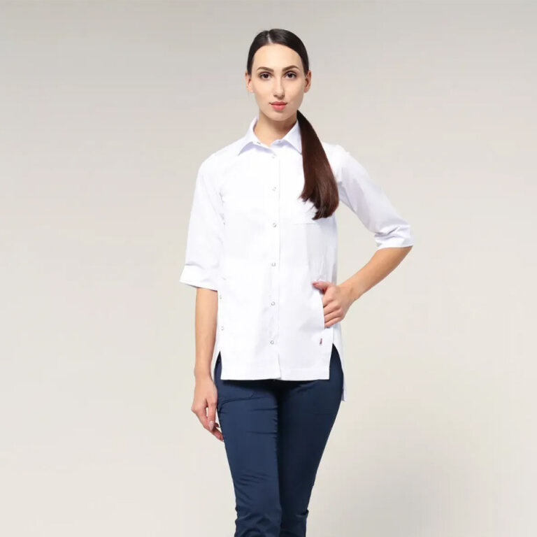 Куртка котонова жіноча TopLine Навара білий 01 (3/4)