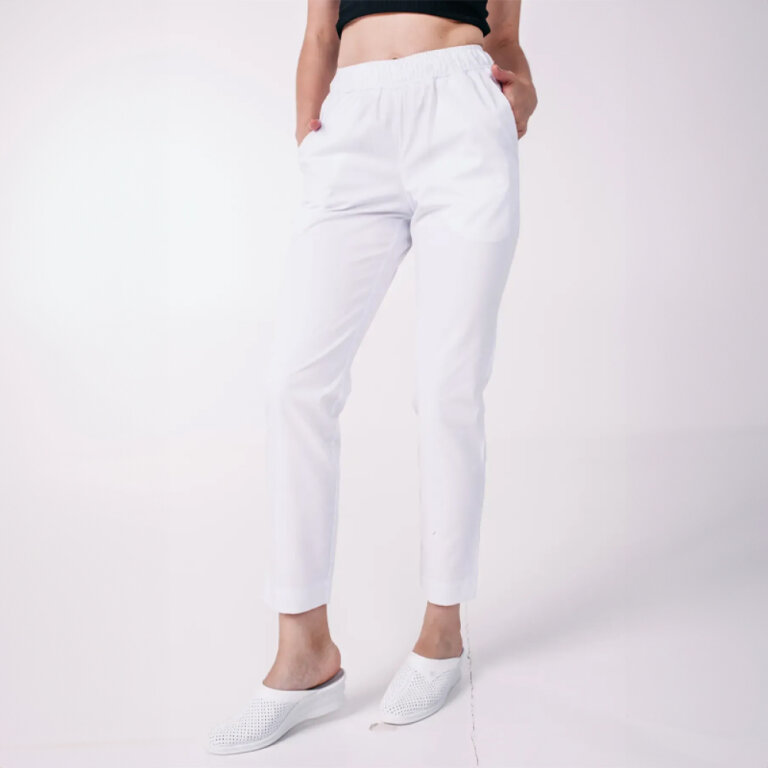 Штани тонкі жіночі TopLine 7/8 білі 01