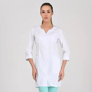 Халат котоновий жіночій TopLine Варна білий 01 (3/4)