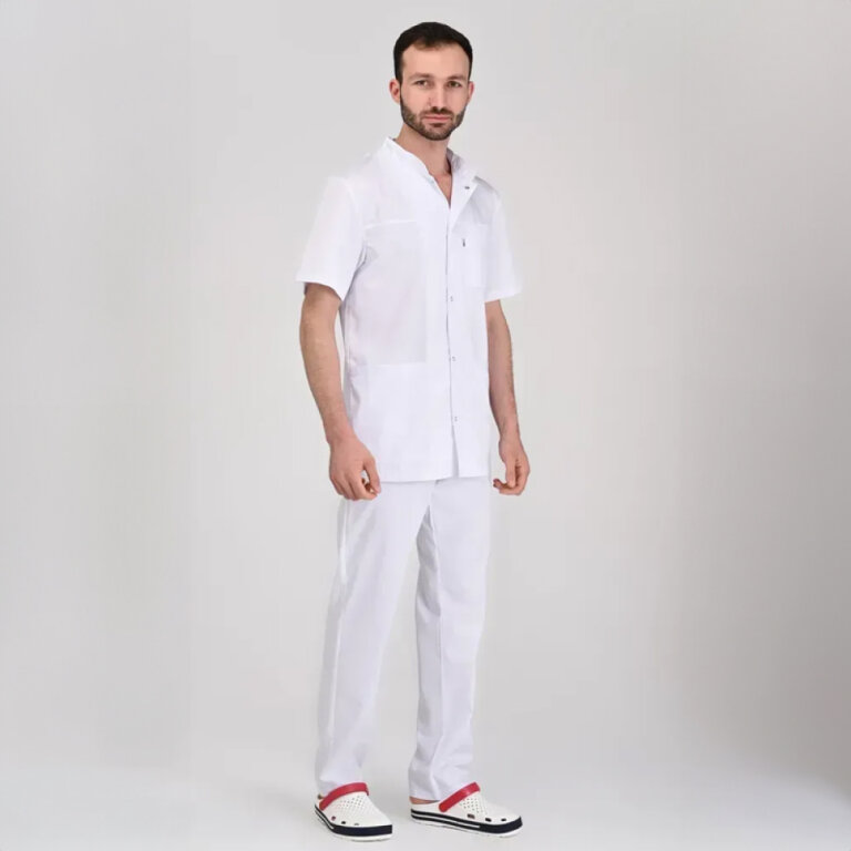 Костюм котоновий чоловічий TopLine Берлін білий 01 КР