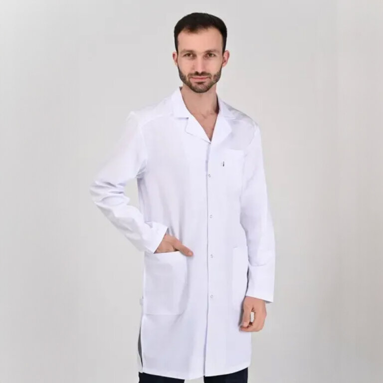 Халат котоновий чоловічий TopLine Лондон білий 01 ДР