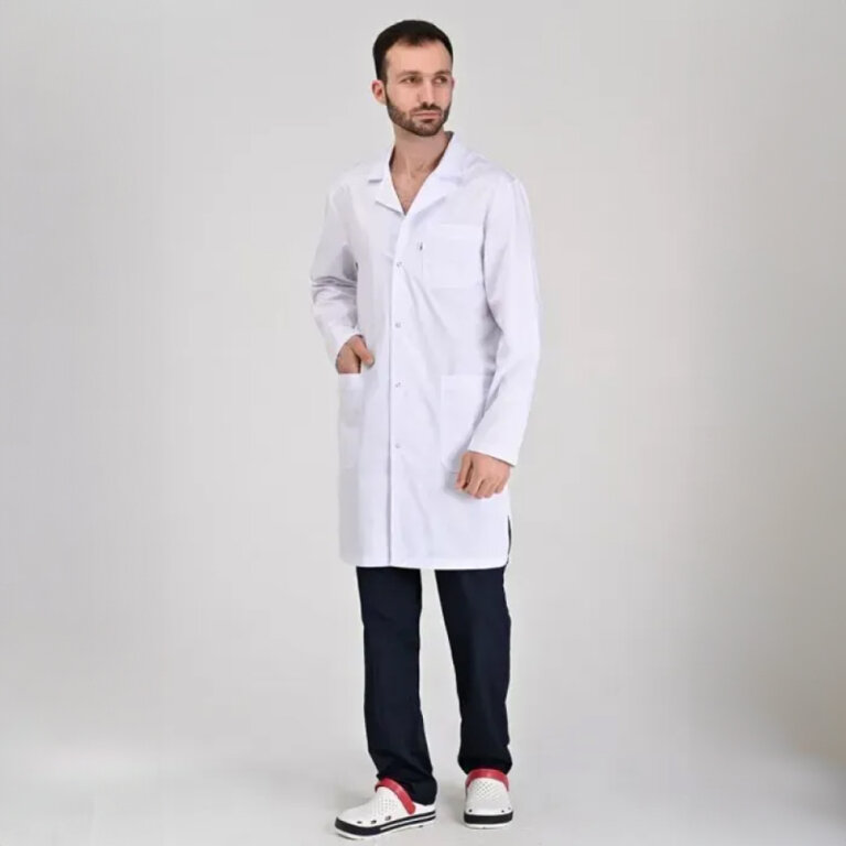 Халат котоновий чоловічий TopLine Лондон білий 01 ДР