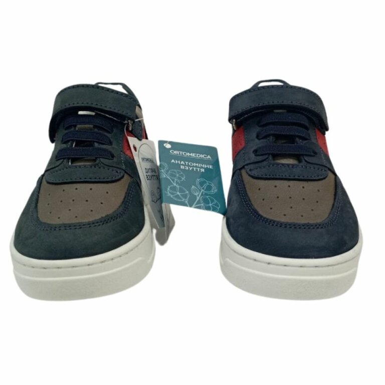 УЦІНКА! Дитячі Анатомічні кросівки Ortomedica ORTM 5 сині-червоні (один з пари втратив колір) розмір 26