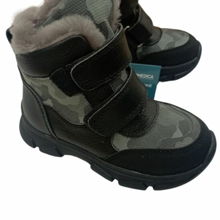 УЦІНКА! Дитячі Анатомічні черевики з хутром Ortomedica 361-04 сірі (один з пари втратив колір) розмір 26